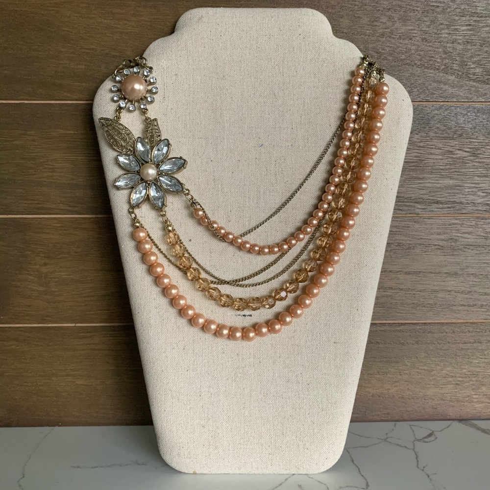 Beaded & Jeweled Multi-Strand Necklace